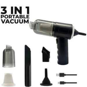 3 in 1 Car Mini Vacuum Cleaner with Blower Wireless Portable Rechargeable