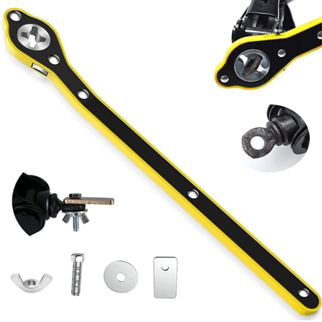 Universal Car Jack Ratchet Wrench 360° Rotating Labor-Saving Lug Wrench Tool Kit